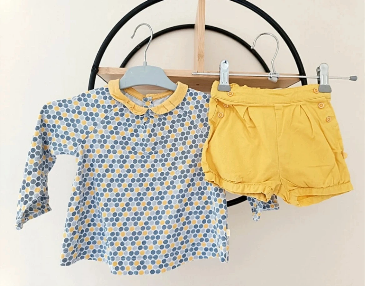 18 mois ensemble obaibi Okaïdi teeshirt a Col et short